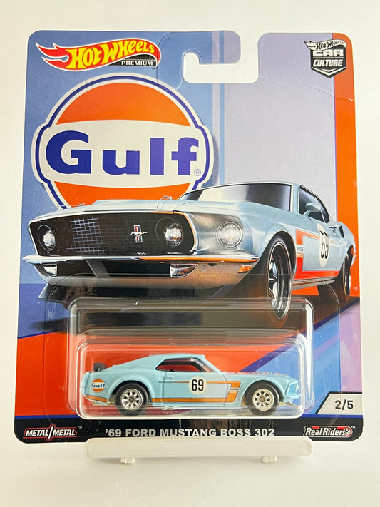 CREASED CARD - PREMIUM - 69 FORD MUSTANG BOSS 302 - 4F - Its Fun- Hot wheels - matchbox - diecast