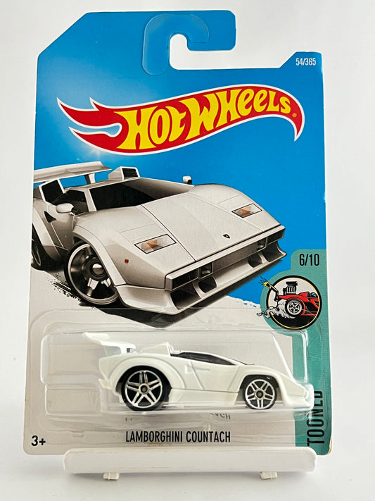 LAMBORGHINI COUNTACH WHITE - 4E - Its Fun- Hot wheels - matchbox - diecast