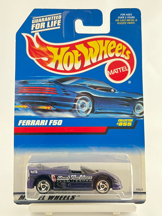 FERRARI F50 - DARK BLUE - SLIGHT CREASE IN CARD AT TOP - Its Fun- Hot wheels - matchbox - diecast
