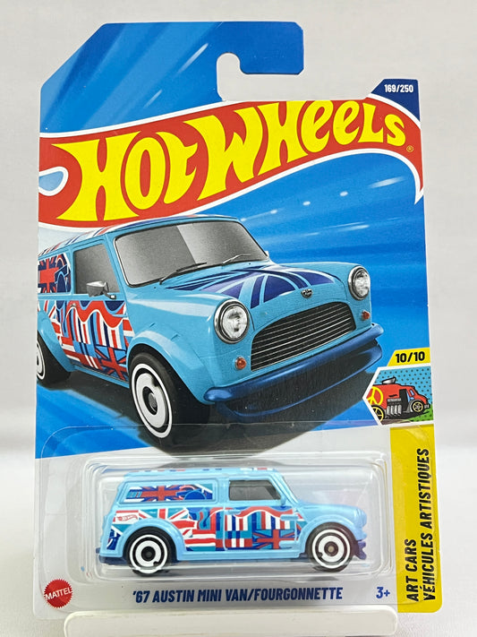 HOT WHEELS - 67 AUSTIN MINI VAN - BLUE - 3D