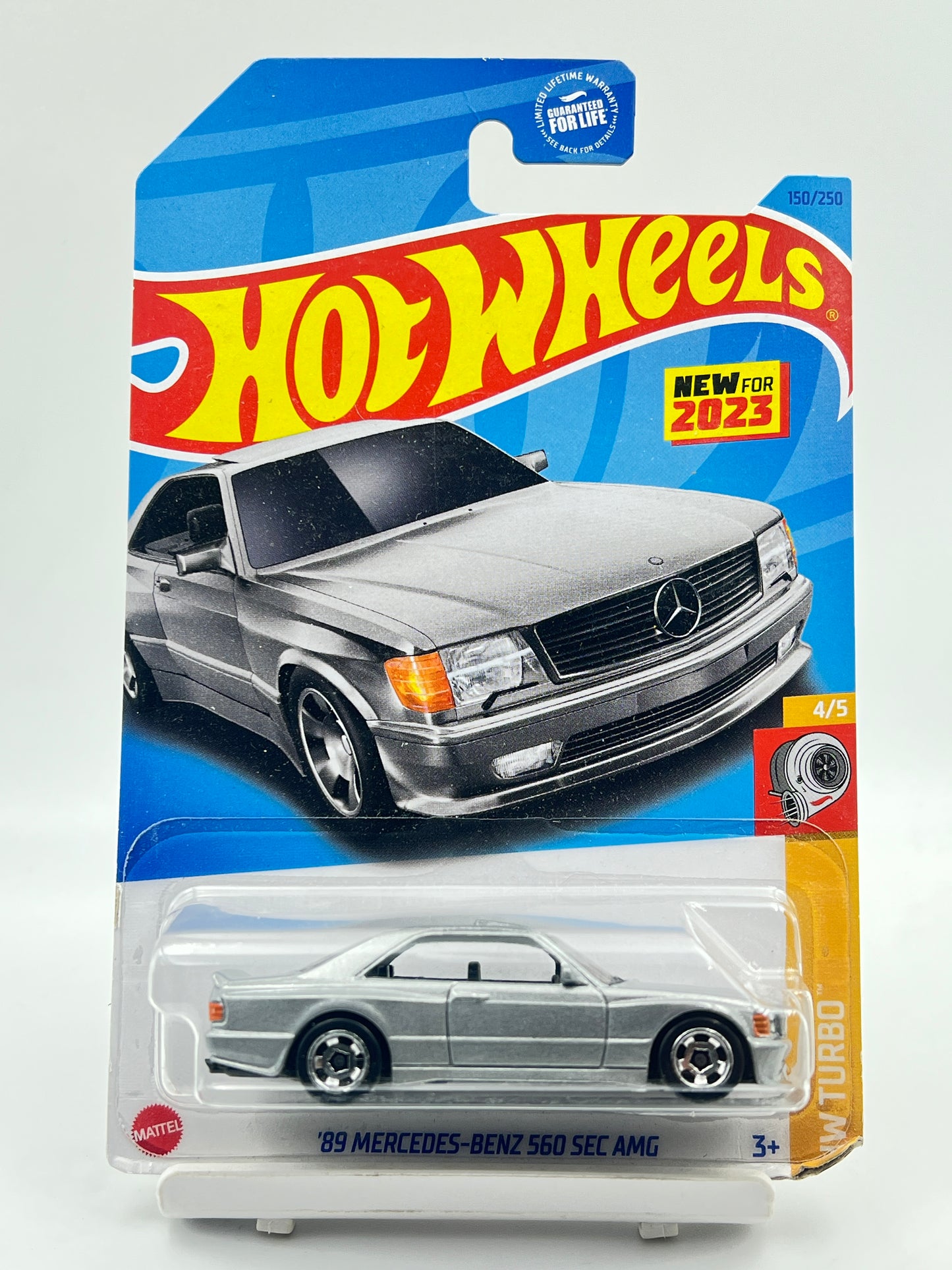IMPORTED - HOT WHEELS - CREASED CARD - 89 MERCEDES BENZ 560 SEC AMG - 3B