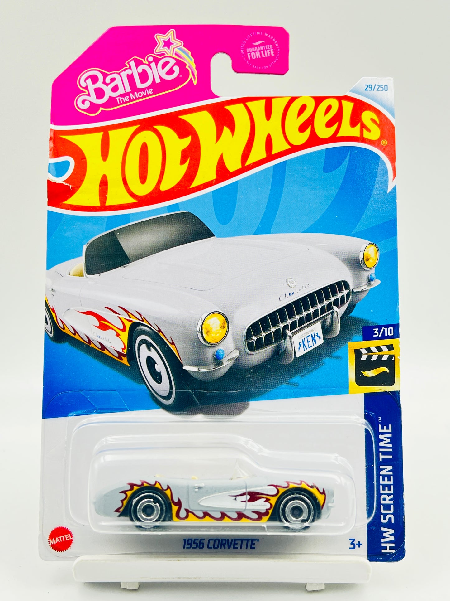 MILD CARD DAMAGE - IMPORTED - HOT WHEELS -  BARBIE - 1956 CORVETTE - 3C