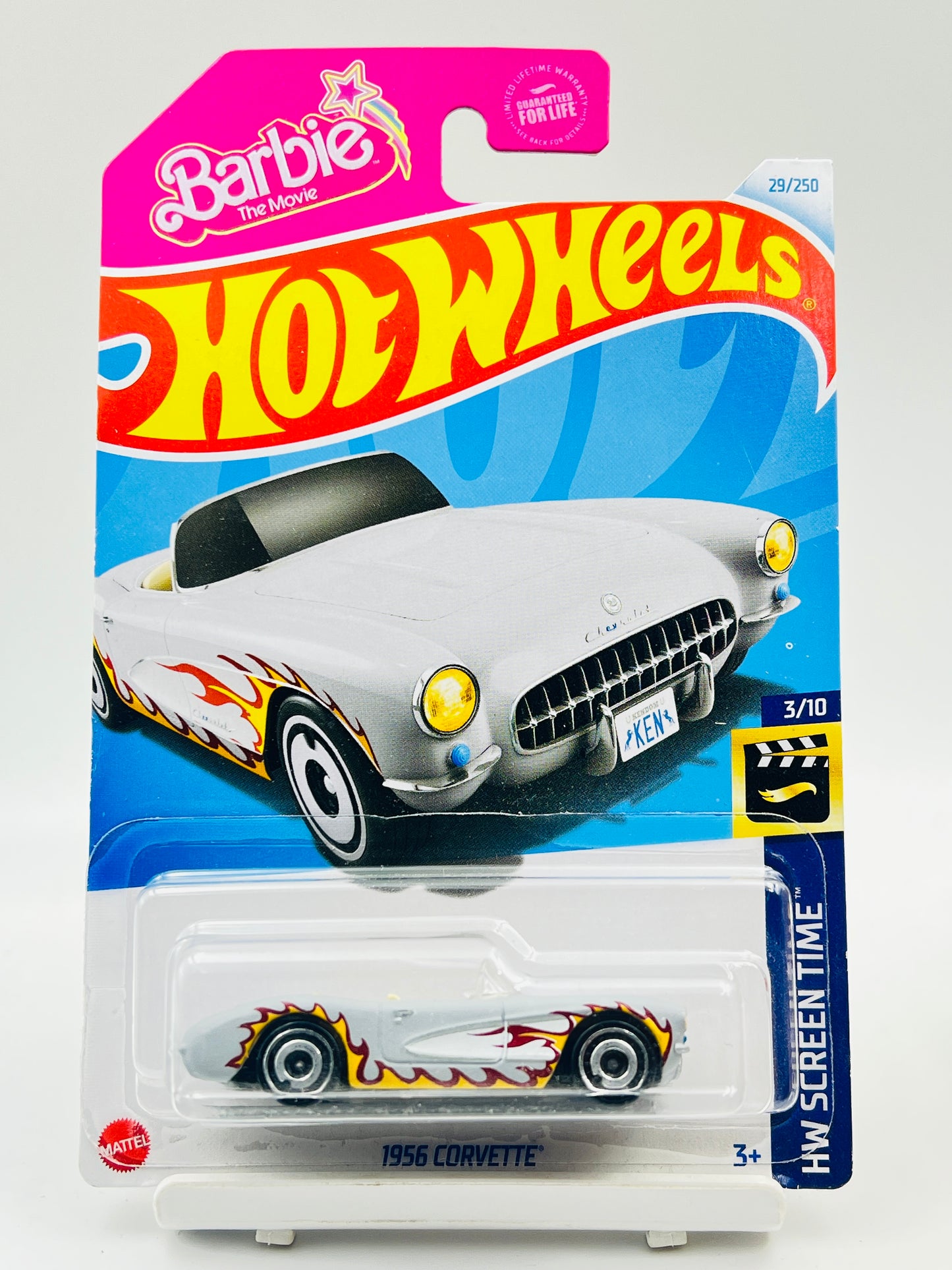 MILD CARD DAMAGE - IMPORTED - HOT WHEELS -  BARBIE - 1956 CORVETTE - 3C