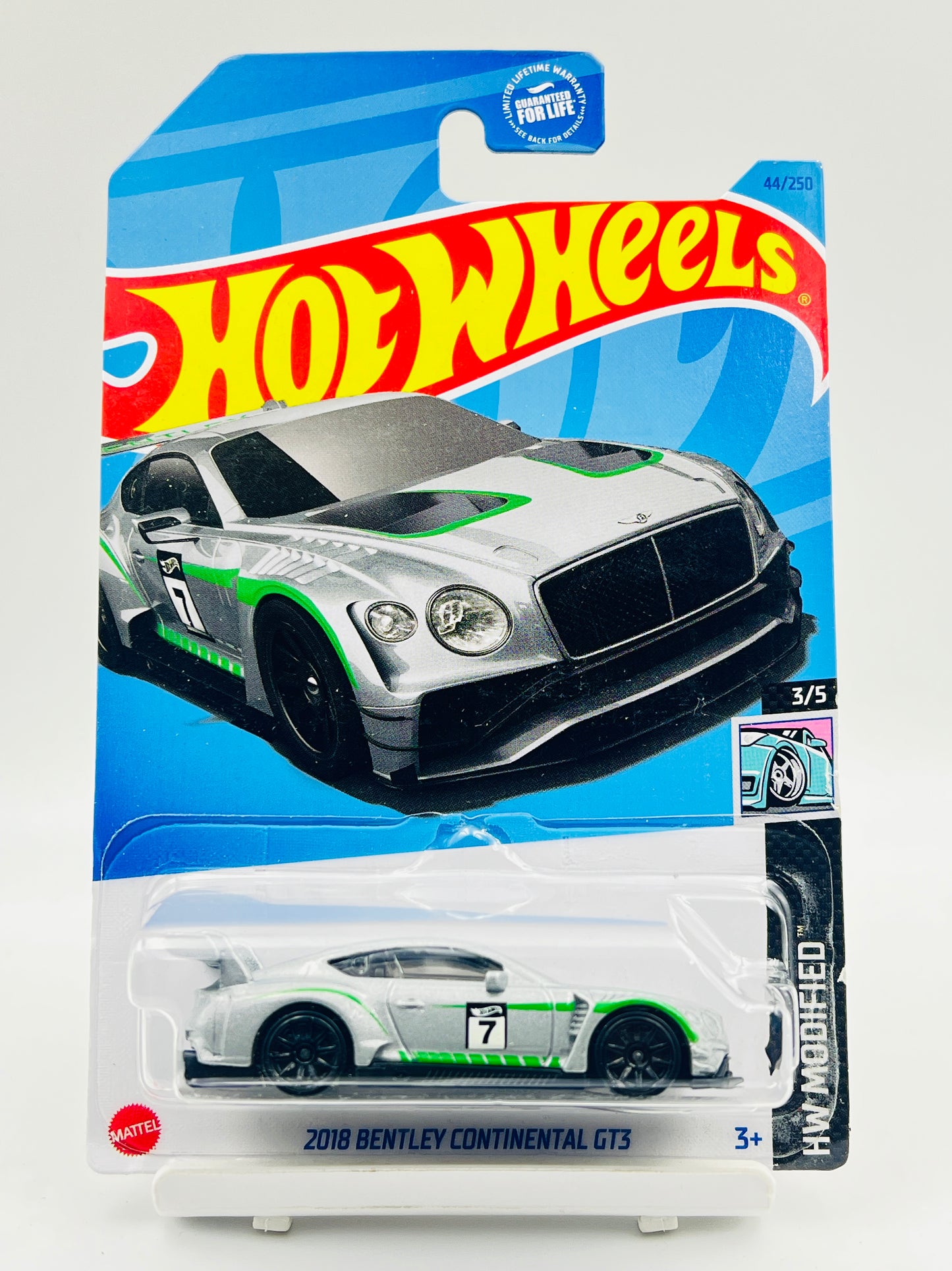 IMPORTED - HOT WHEELS -  2018 BENTLEY CONTINENTAL GT3 - GREY - 6B