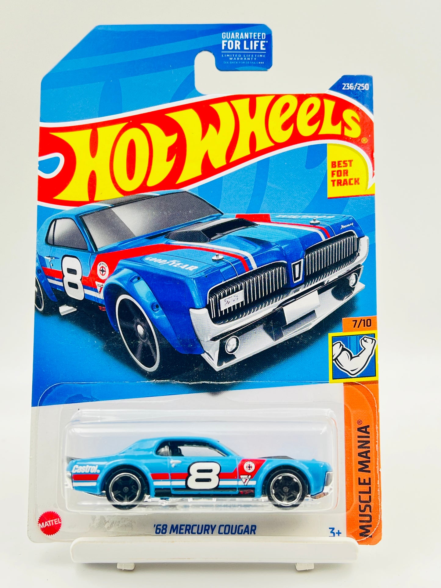 IMPORTED - HOT WHEELS -  68 MERCURY COUGAR - BLUE - 6B
