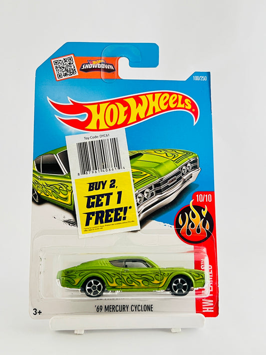 69 MERCURY CYCLONE - FLAMES - 3A - Its Fun- Hot wheels - matchbox - diecast