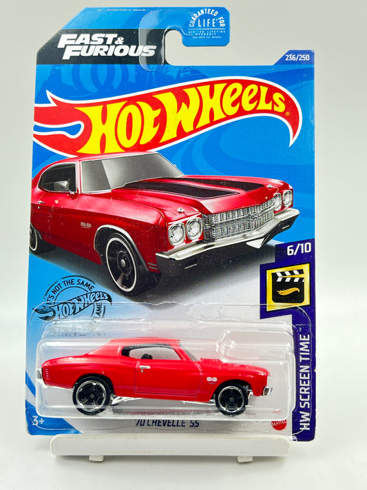 IMPORTED - HOT WHEELS -  FAST AND FURIOUS - 70 CHEVELLE SS - RED - 9A