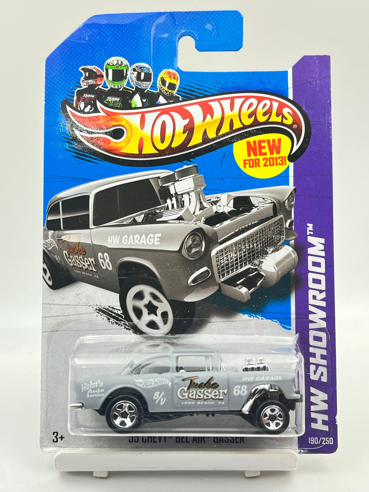 IMPORTED - HOT WHEELS -  55 CHEVY BEL AIR GASSER - GREY - 1H