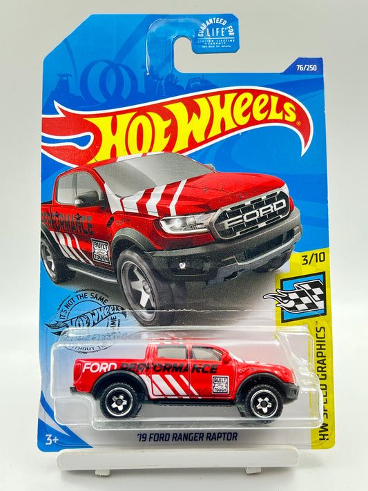 IMPORTED - HOT WHEELS -  19 FORD RANGER RAPTOR - RED - 1H