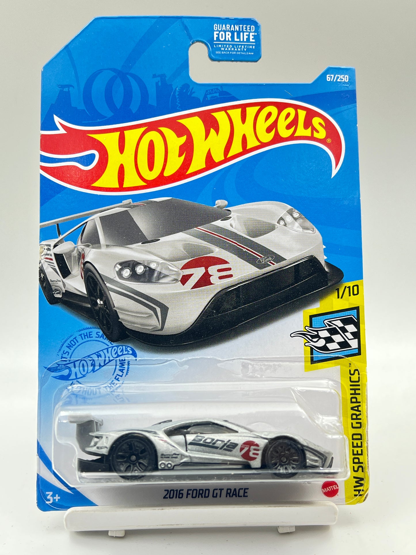 IMPORTED - HOT WHEELS -  2016 FORD GT RACE - GREY - 1H