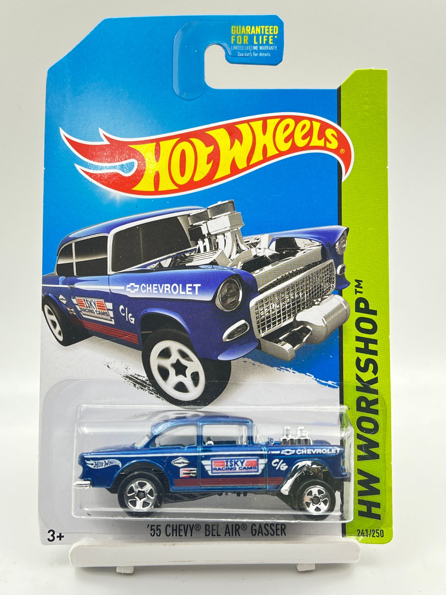 IMPORTED - HOT WHEELS -  55 CHEVY BEL AIR GASSER - BLUE - 2E
