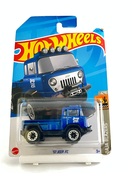 57 JEEP FC - BLUE -5D - Its Fun- Hot wheels - matchbox - diecast