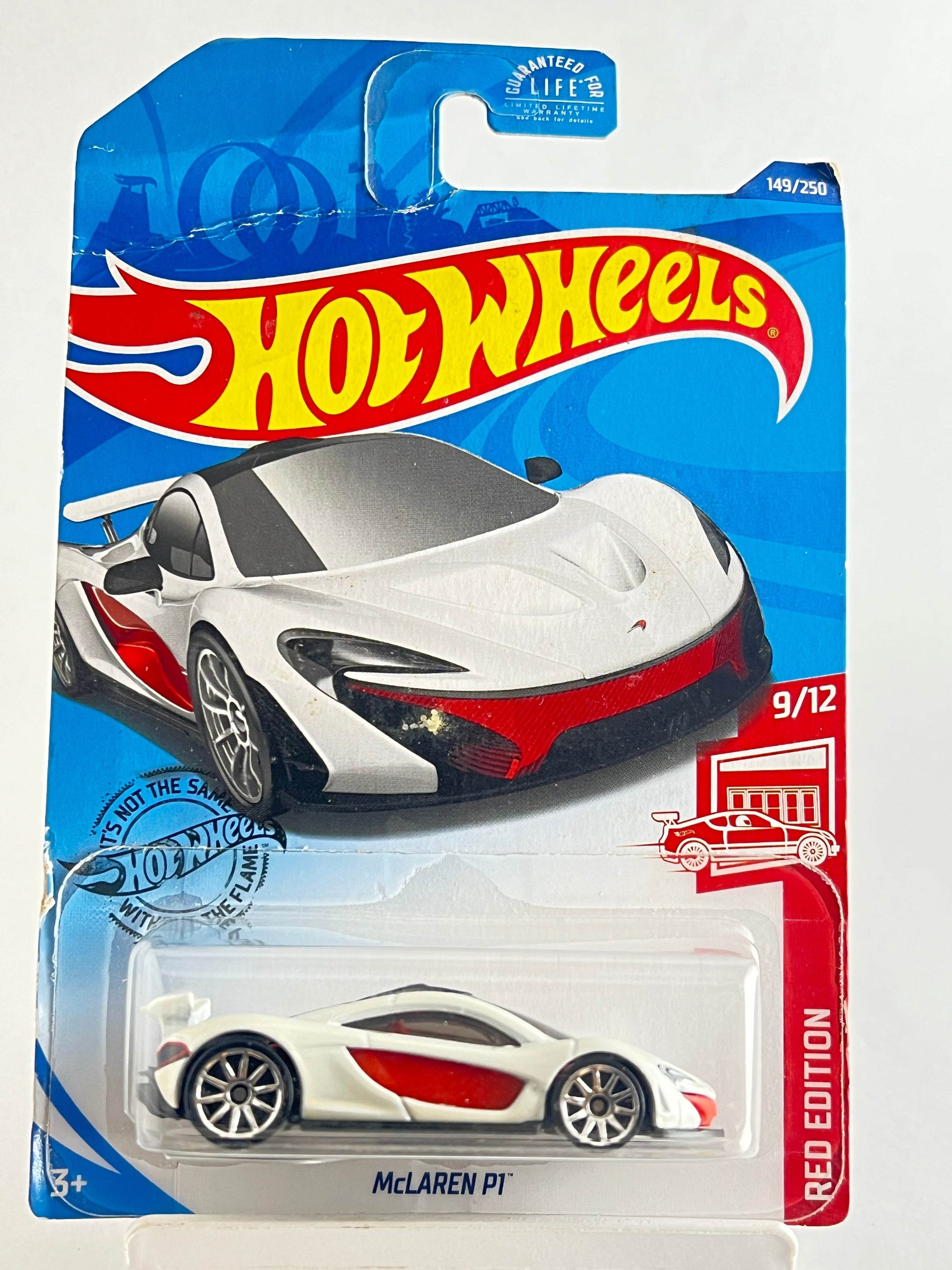 CREASED CARD AS IN PIC - MCLAREN P1 - WHITE - 4F - Its Fun