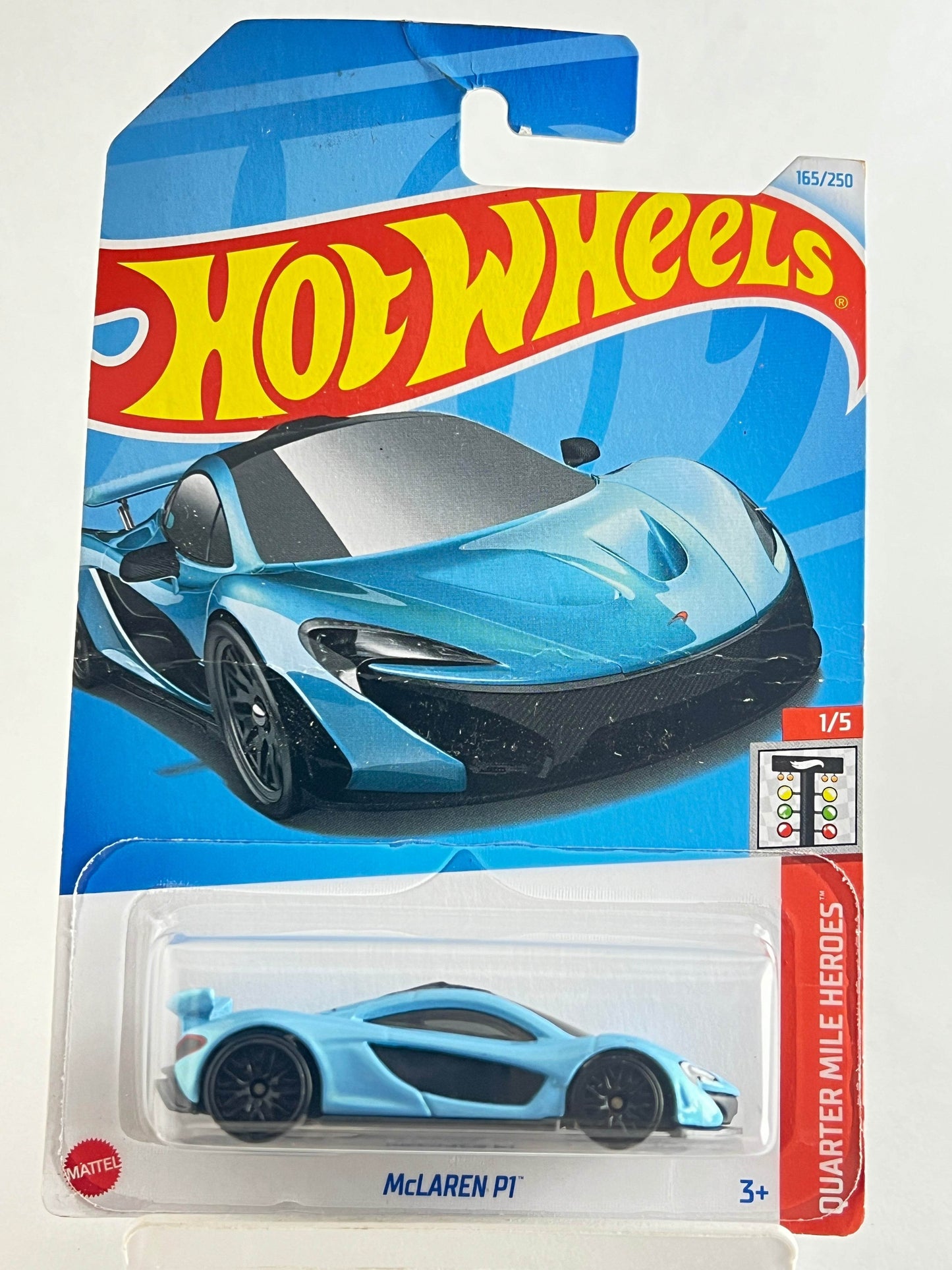 CREASED CARD AS IN PIC - MCLAREN P1 - BLUE - 4F - Its Fun