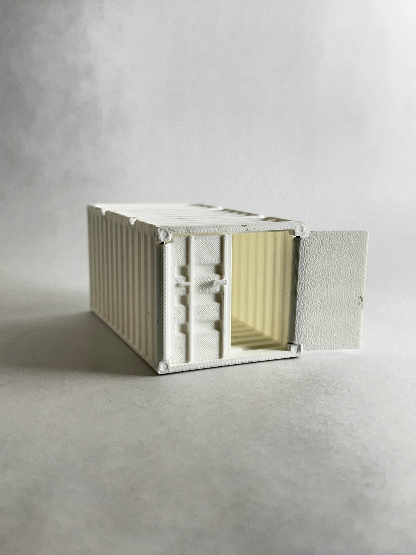3D PRINTED CONTAINER FOR 1:64 CARS - WHITE - Its Fun