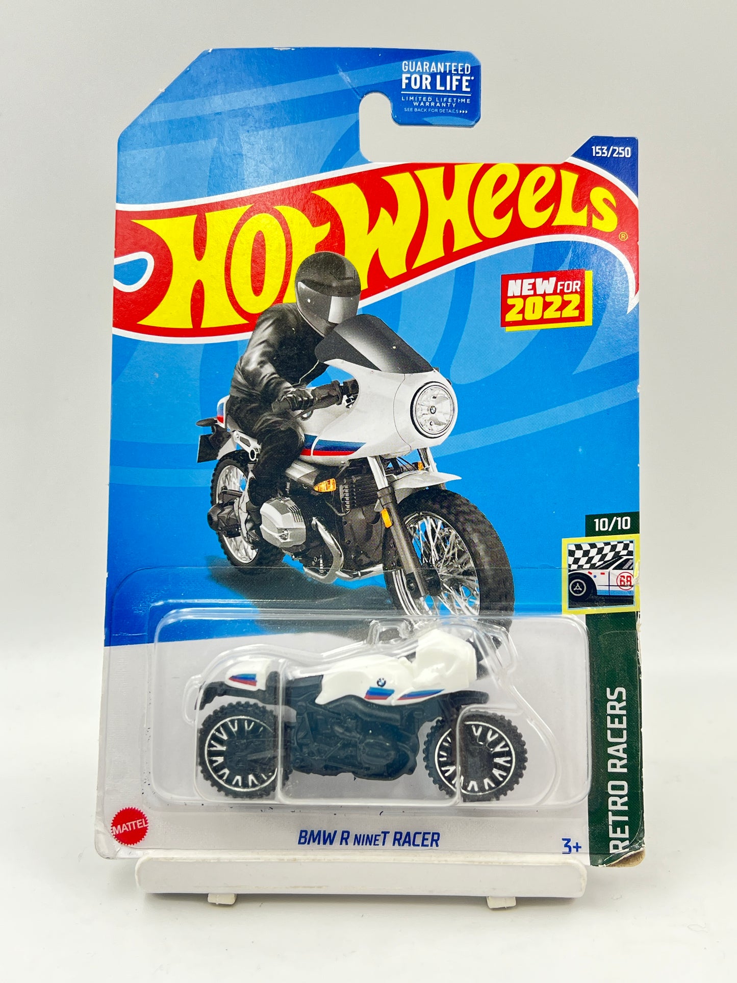 SOFT CORNERS - IMPORTED - HOT WHEELS -  BMW R NINET RACER - WHITE - ZX2