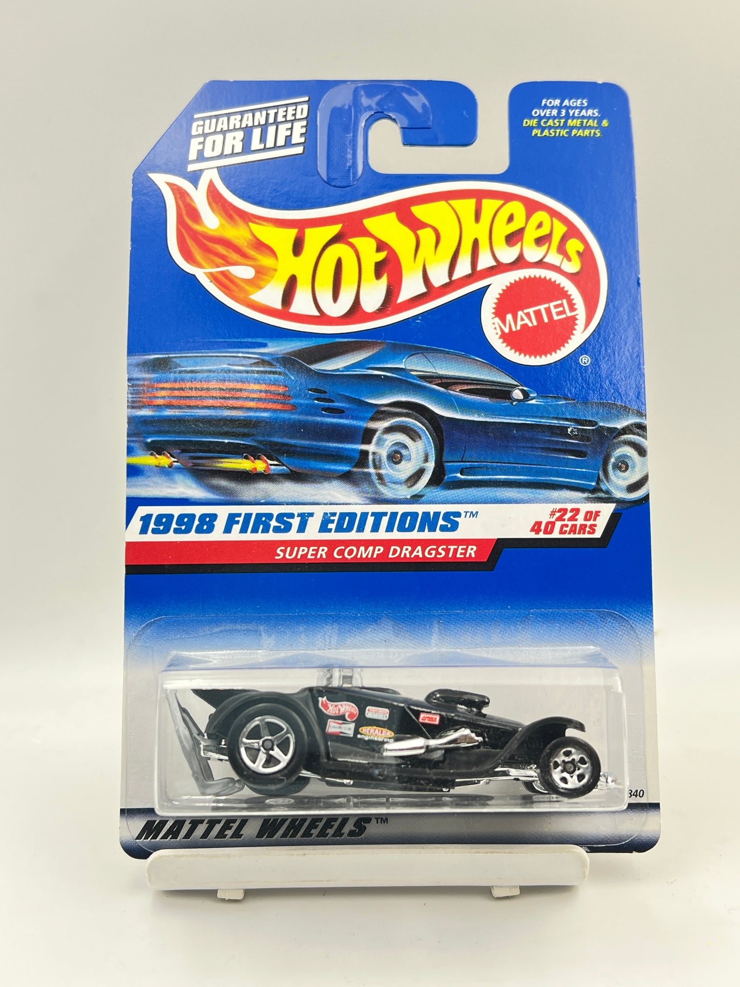IMPORTED - HOT WHEELS -  SUPER COMP DRAGSTER - BLACK - 6C
