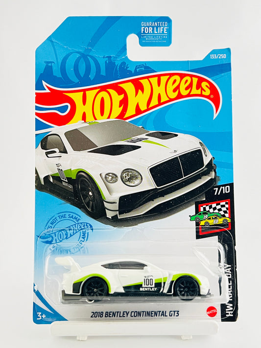 2018 BENTLEY CONTINENTAL GT3 - SLIGHT CREASE IN CARD - 4A - Its Fun- Hot wheels - matchbox - diecast