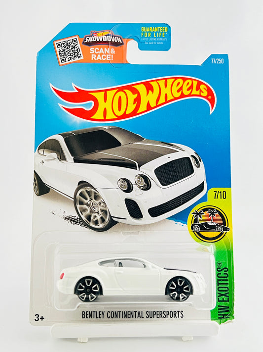 BENTLEY CONTINENTAL SUPERSPORTS - WHITE - 4B - Its Fun- Hot wheels - matchbox - diecast