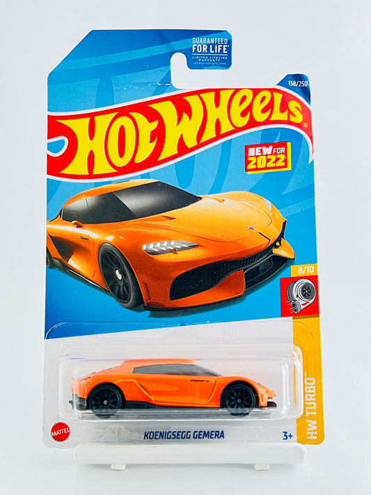 KOENIGSEGG GEMERA - ORANGE - CREASED CARD - 5D - Its Fun- Hot wheels - matchbox - diecast