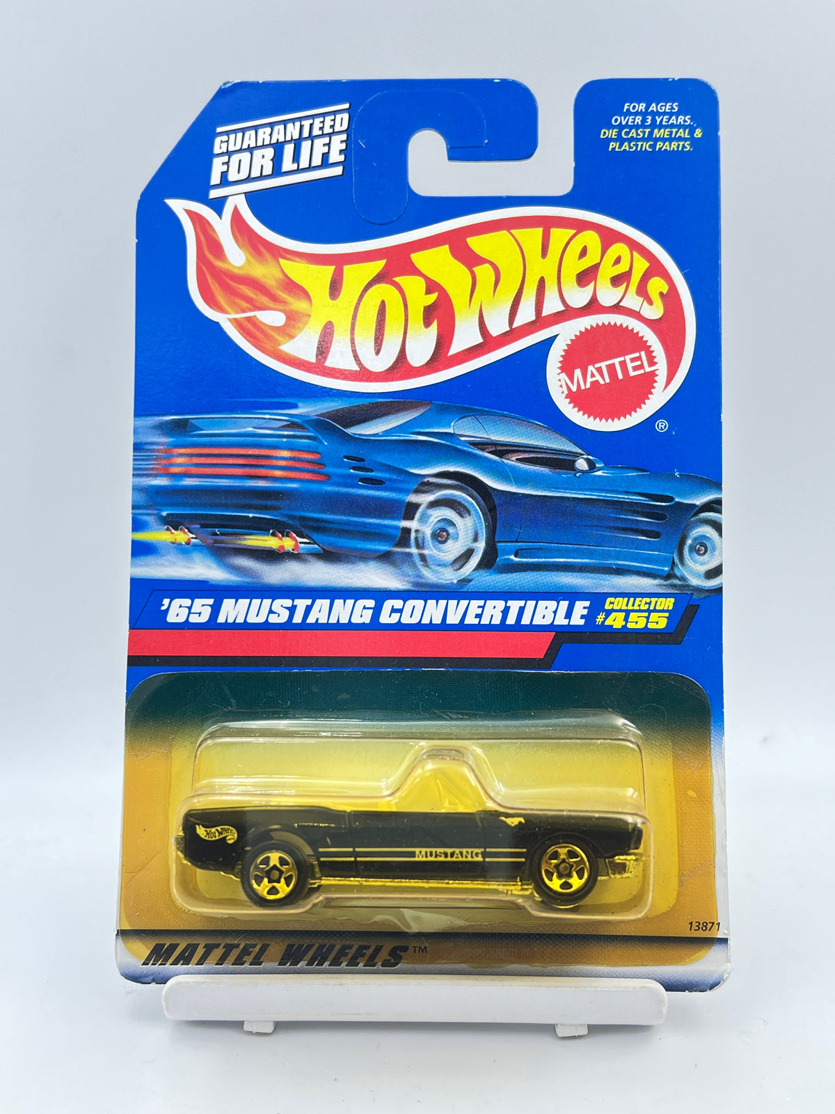 YELLOW BLISTER - FULL METAL - HOT WHEELS -  65 MUSTANG CONVERTIBLE - 6E