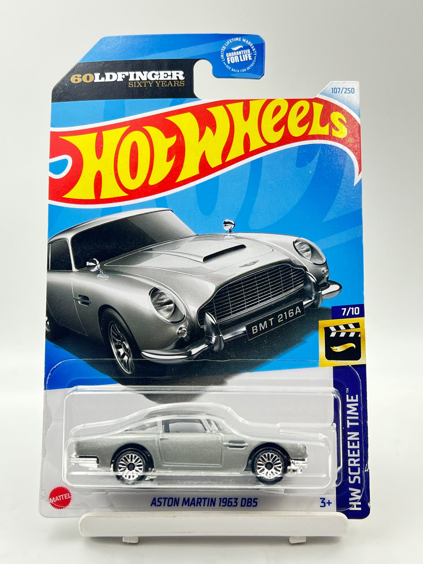 CORNER CREASE - IMPORTED - HOT WHEELS -  ASTON MARTIN 1963 DBS - 007 GOLDFINGER - 6E
