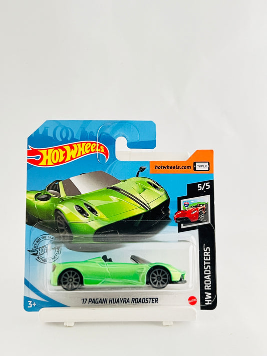 17 PAGANI HUAYRA ROADSTER - SHINY GREEN - SHORT CARD - 1A - Its Fun- Hot wheels - matchbox - diecast