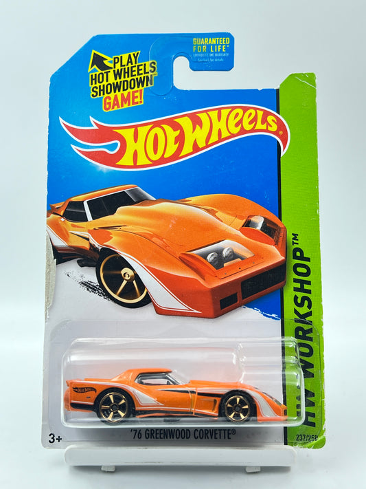 IMPORTED - HOT WHEELS -  76 GREENWOOD CORVETTE - ORANGE - 7A