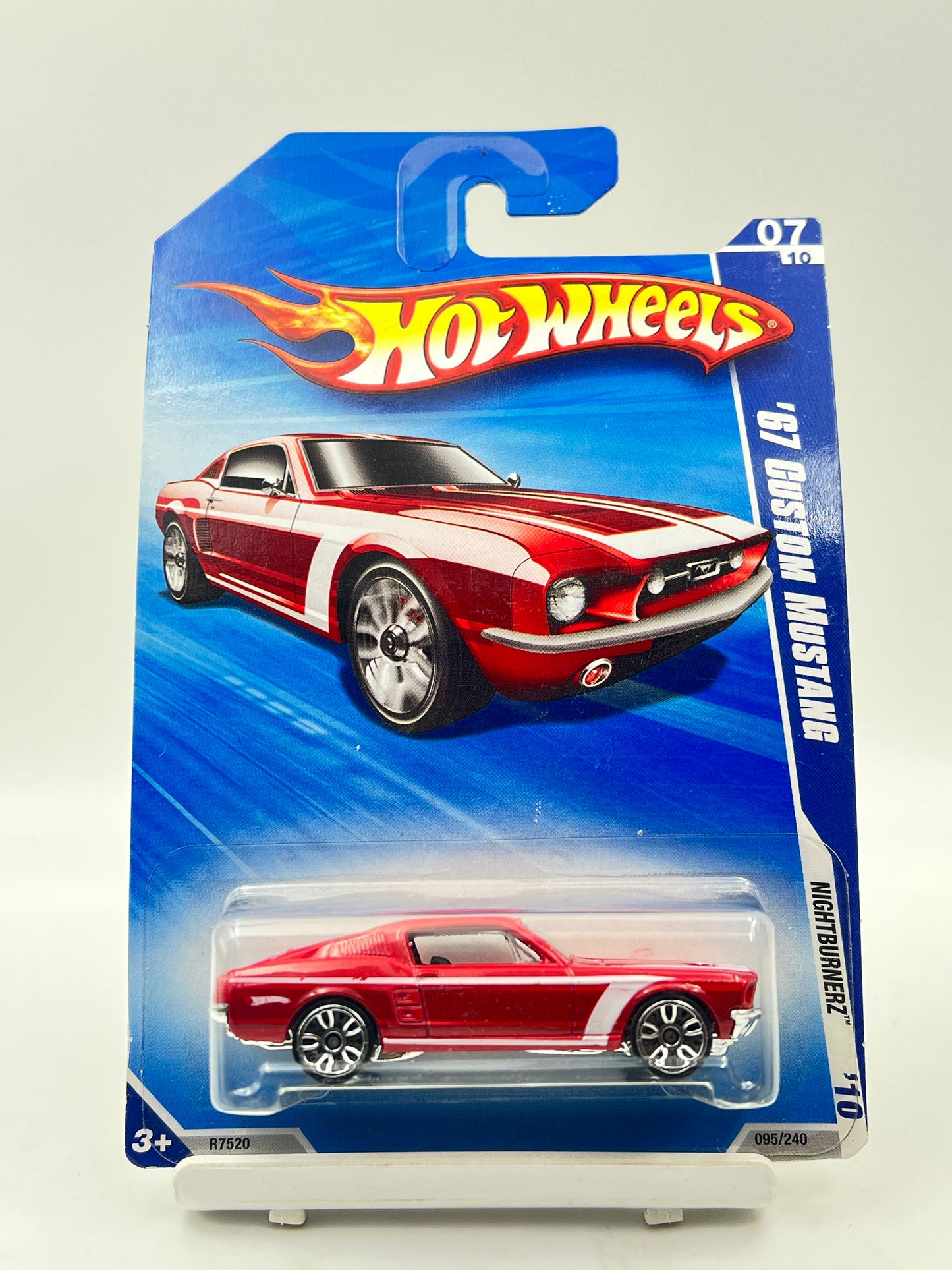 IMPORTED - HOT WHEELS -  67 CUSTOM MUSTANG - RED - 7B