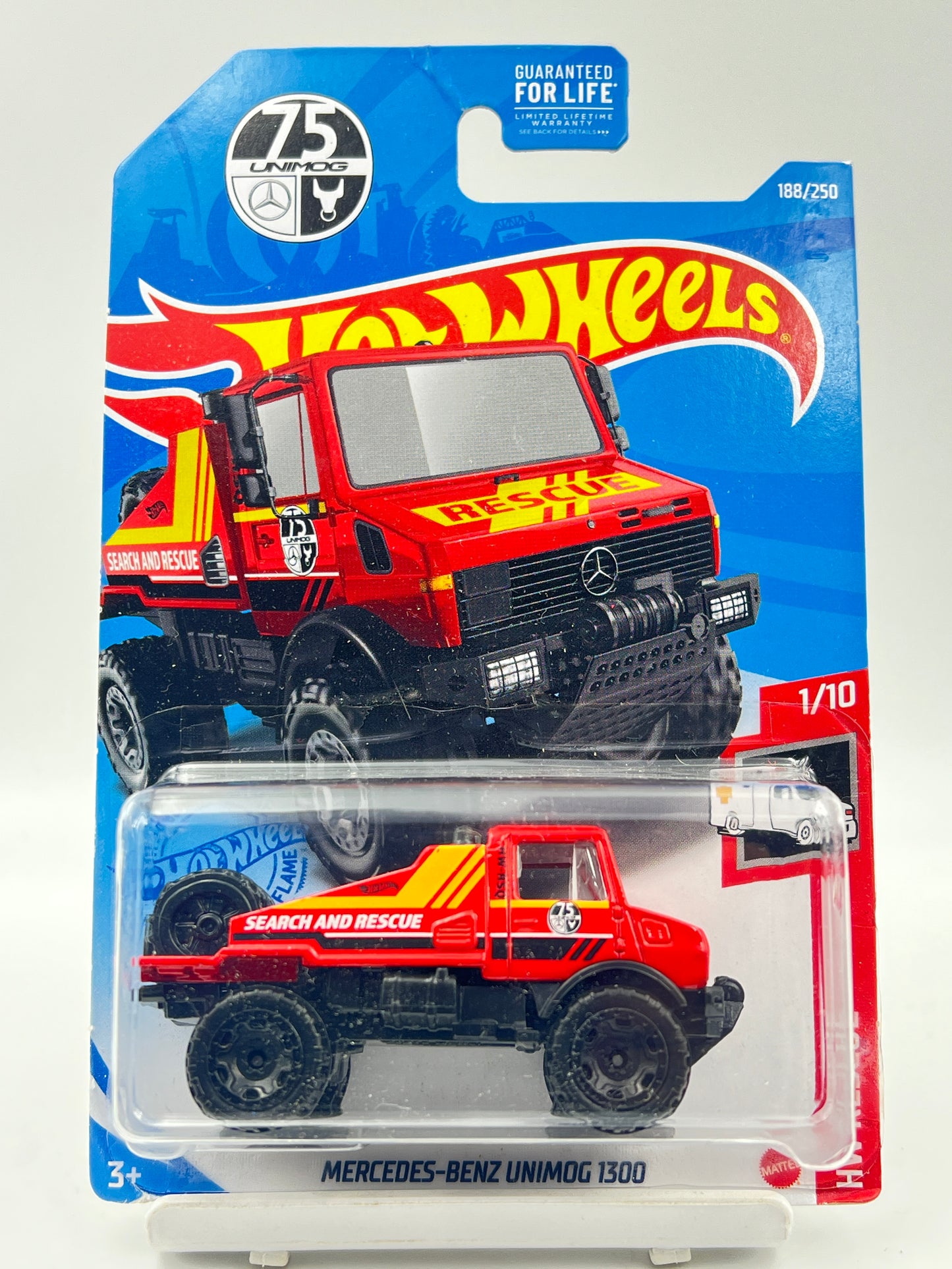 IMPORTED - HOT WHEELS -  75YRS ANNIVERSARY VERSION - MERCEDES BENZ UIMOG 1300 - 7B