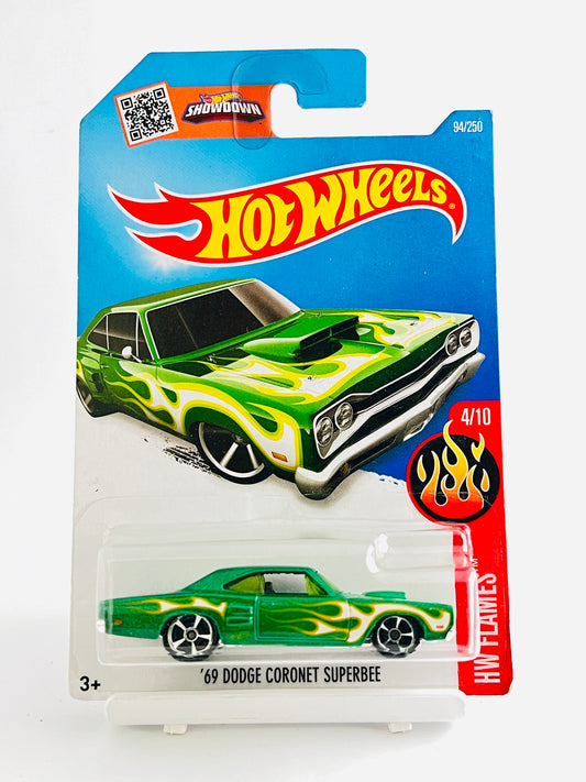 69 DODGE CORONET SUPERBEE - GREEN -3C - Its Fun- Hot wheels - matchbox - diecast