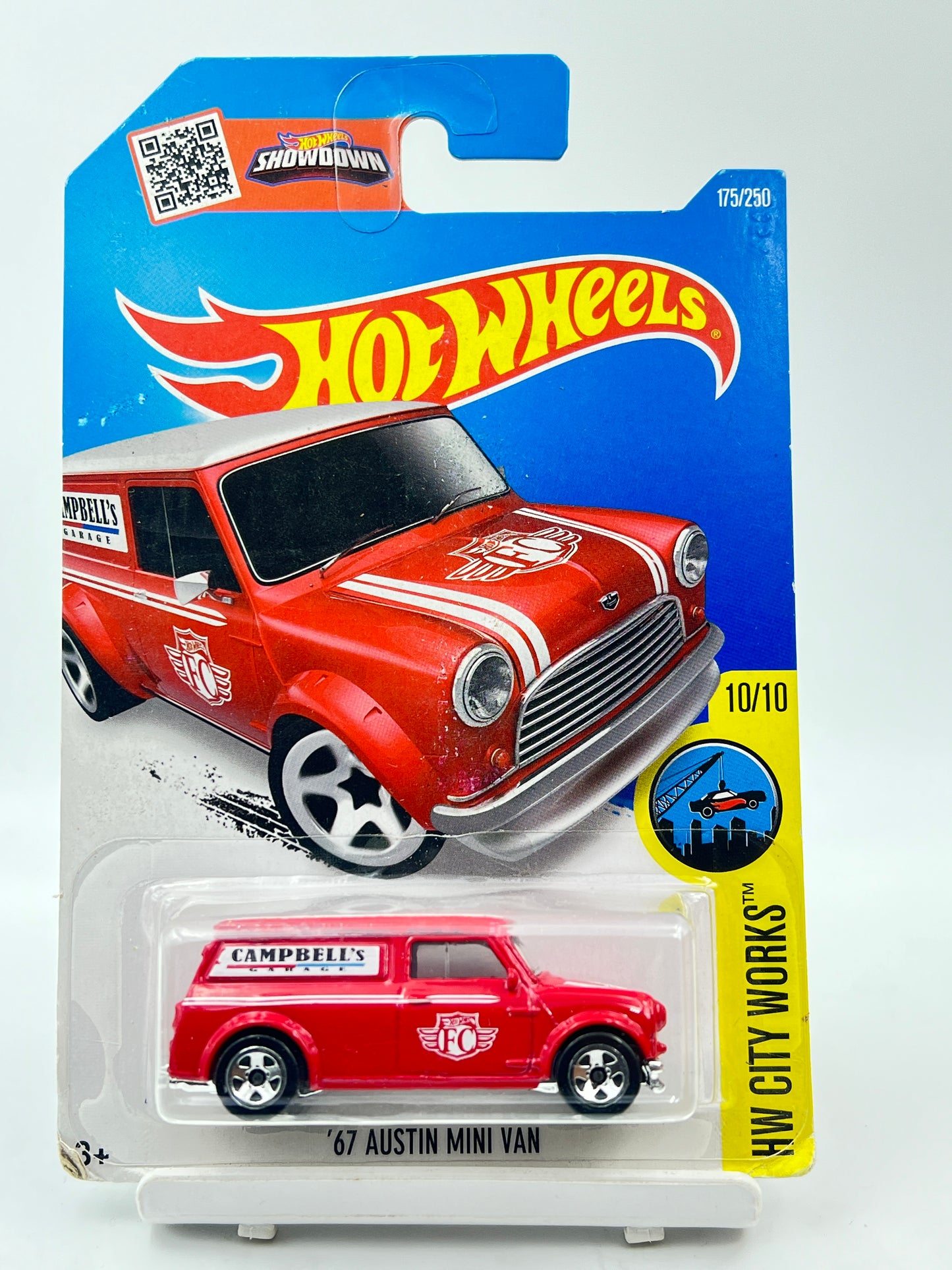 IMPORTED - HOT WHEELS -  67 AUSTIN MINI VAN - RED - 6D