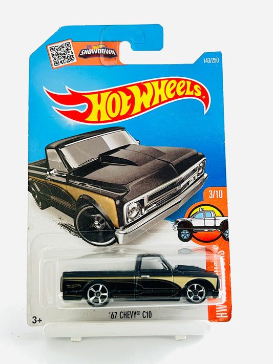 67 CHEVY C10 - BLACK - 3B - Its Fun- Hot wheels - matchbox - diecast