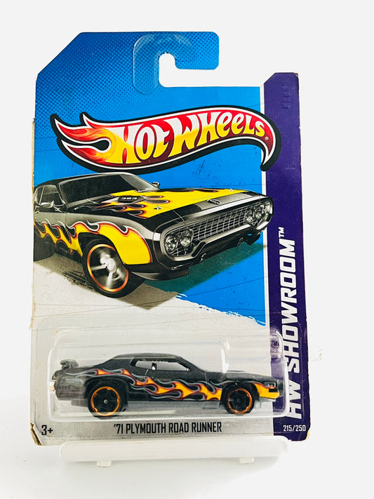 71 PLYMOUTH ROAD RUNNER - BLACK (FLAMES) - 1C - Its Fun- Hot wheels - matchbox - diecast