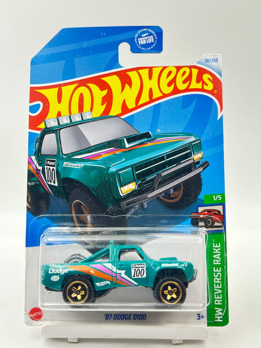 IMPORTED - HOT WHEELS - SOFT CORNERS - 87 DODGE D100 - GREEN - 6C