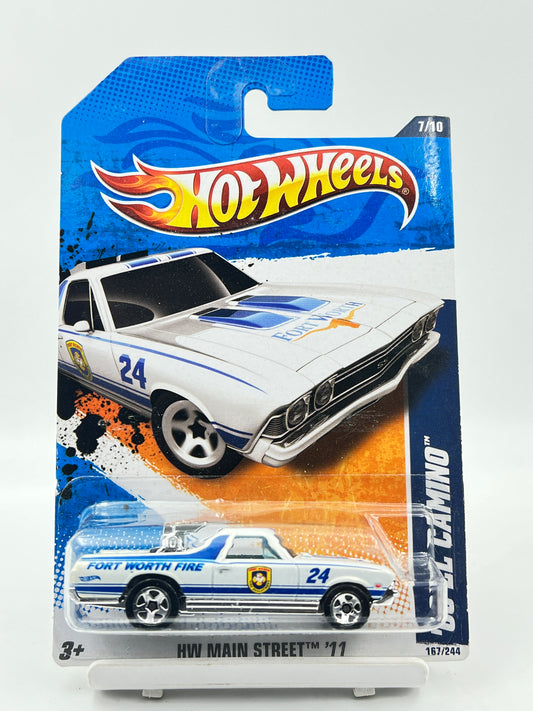 IMPORTED - HOT WHEELS -  68 EL CAMINO - WHITE - 6D