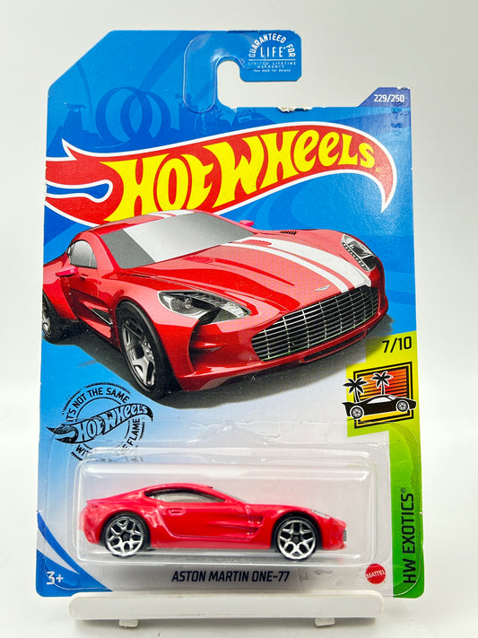 IMPORTED - HOT WHEELS -  ASTON MARTIN ONE-77 - RED - 3A