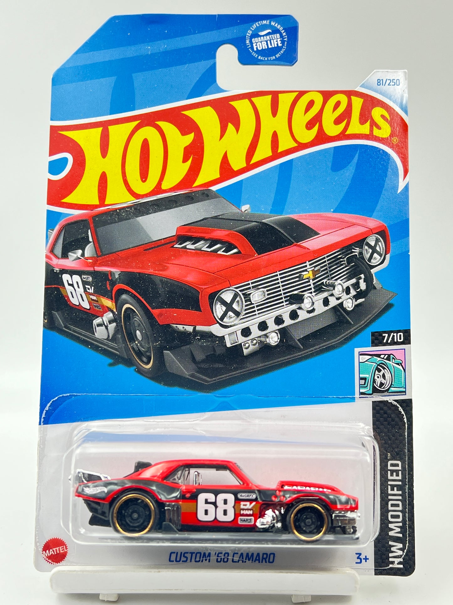 IMPORTED - HOT WHEELS -  CUSTOM 68 CAMARO - RED - 3C