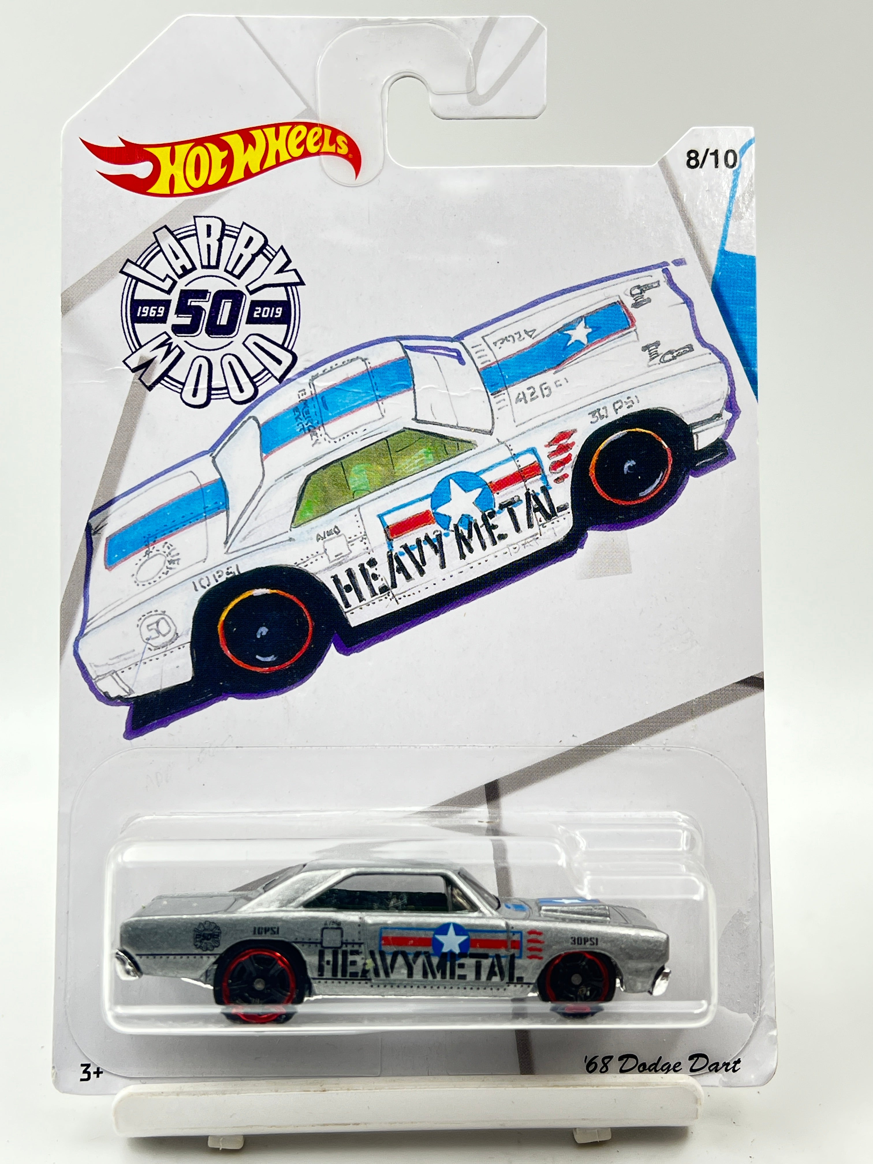 MILD CREASE - IMPORTED - HOT WHEELS - 68 DODGE DART - LARRY WOOD