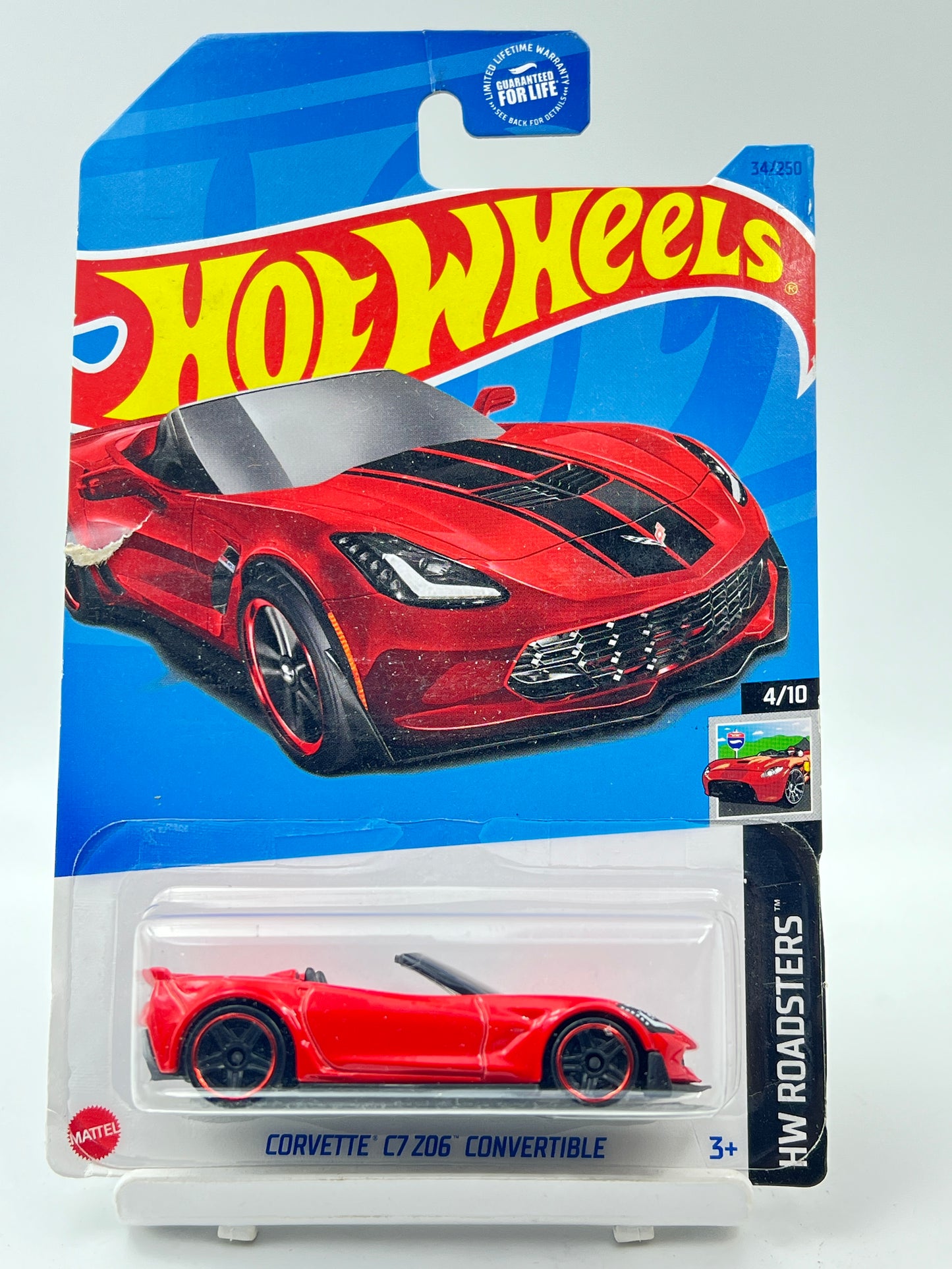 IMPORTED - HOT WHEELS -  CORVETTE C7 Z06 CONVERTIBLE - RED - 3C