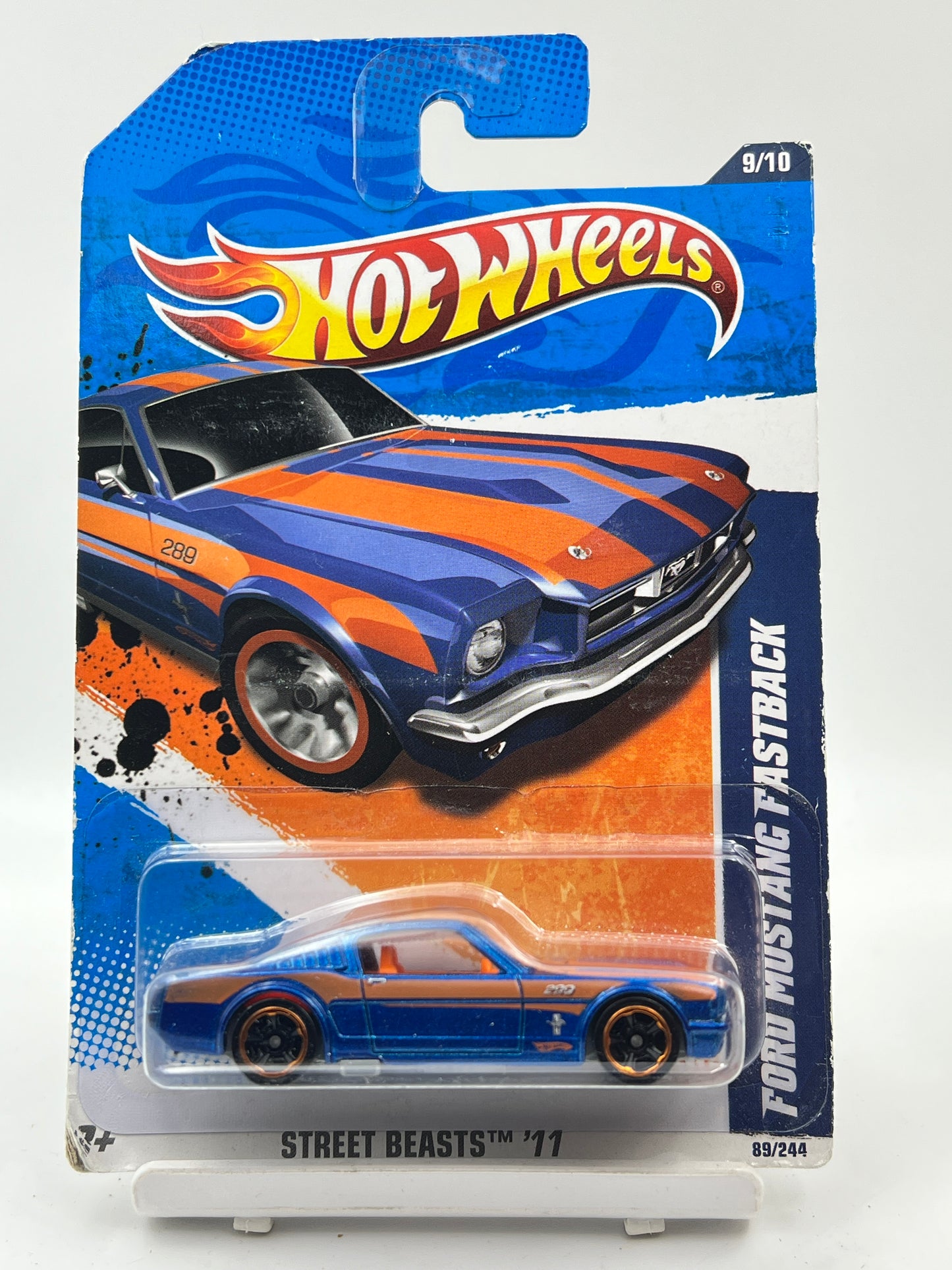 IMPORTED - HOT WHEELS -  FORD MUSTANG FASTBACK - BLUE - 9A