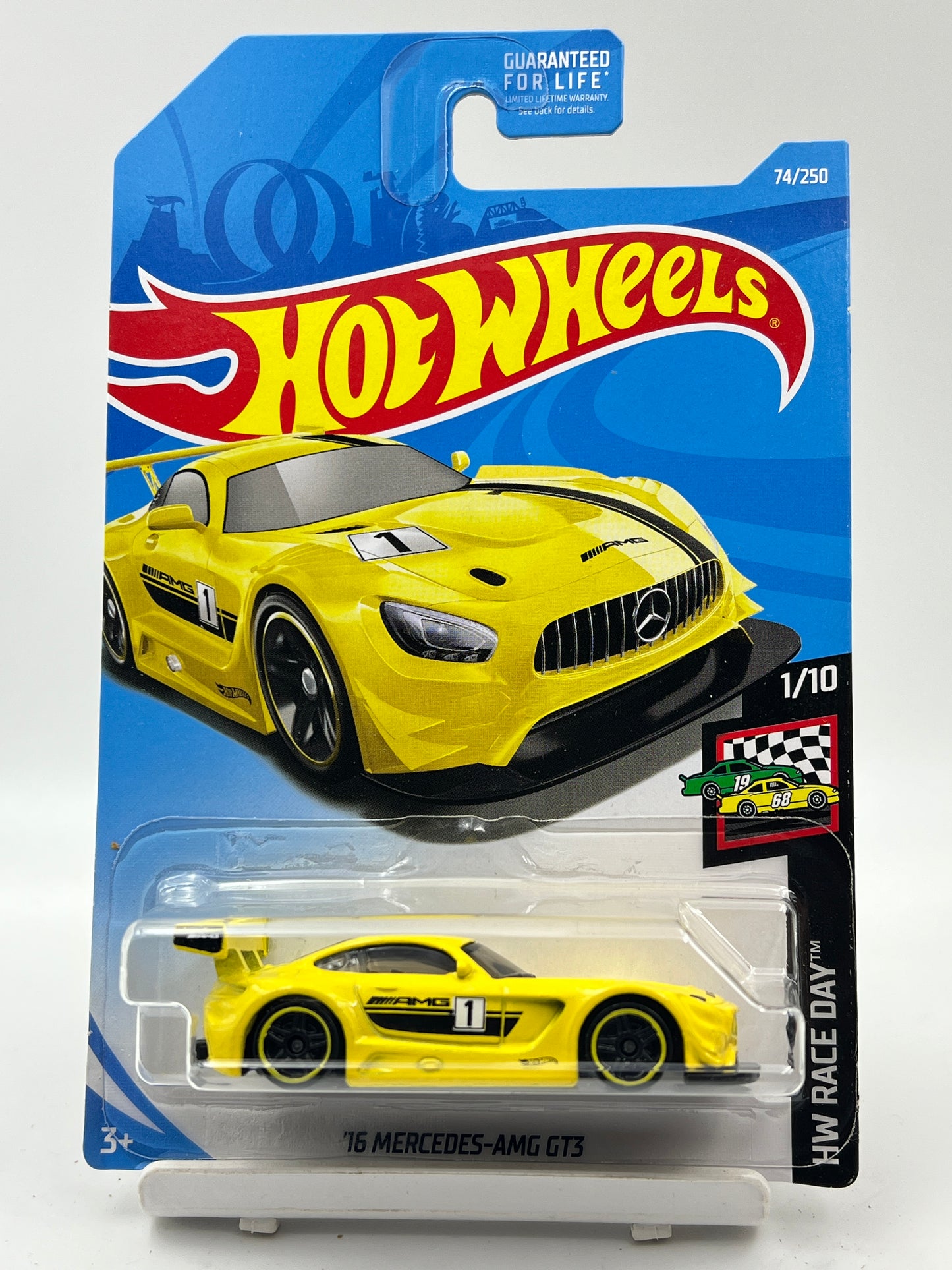 IMPORTED - HOT WHEELS -  16 MERCEDES AMG GT3 - YELLOW - 2B