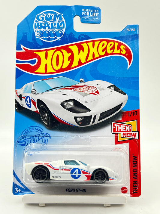 IMPORTED - HOT WHEELS -  FORD GT40 - WHITE - GUM BALL - 2A