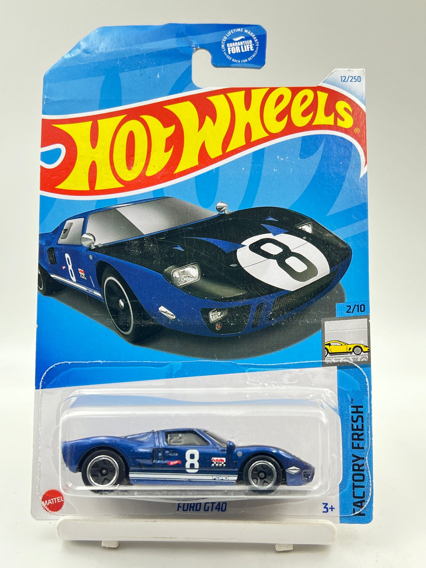 MILD CREASE - IMPORTED - HOT WHEELS -  FORD GT40 - DARK BLUE - 1G