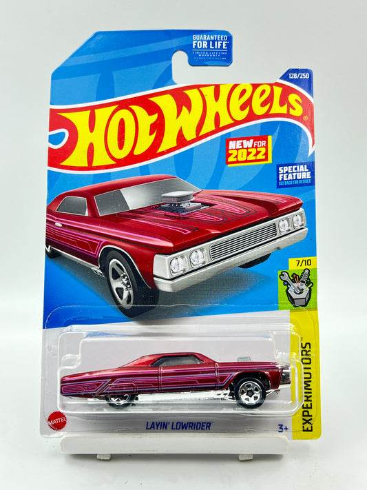IMPORTED - HOT WHEELS -  LAYIN LOWRIDER - RED - 2B