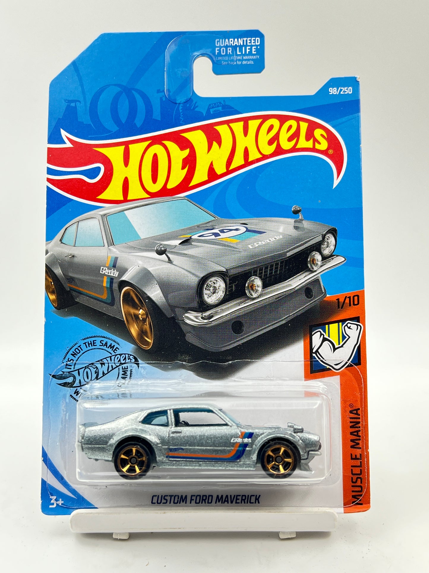 IMPORTED - HOT WHEELS -  CUSTOM FORD MAVERICK - SHINY GREY - 2B