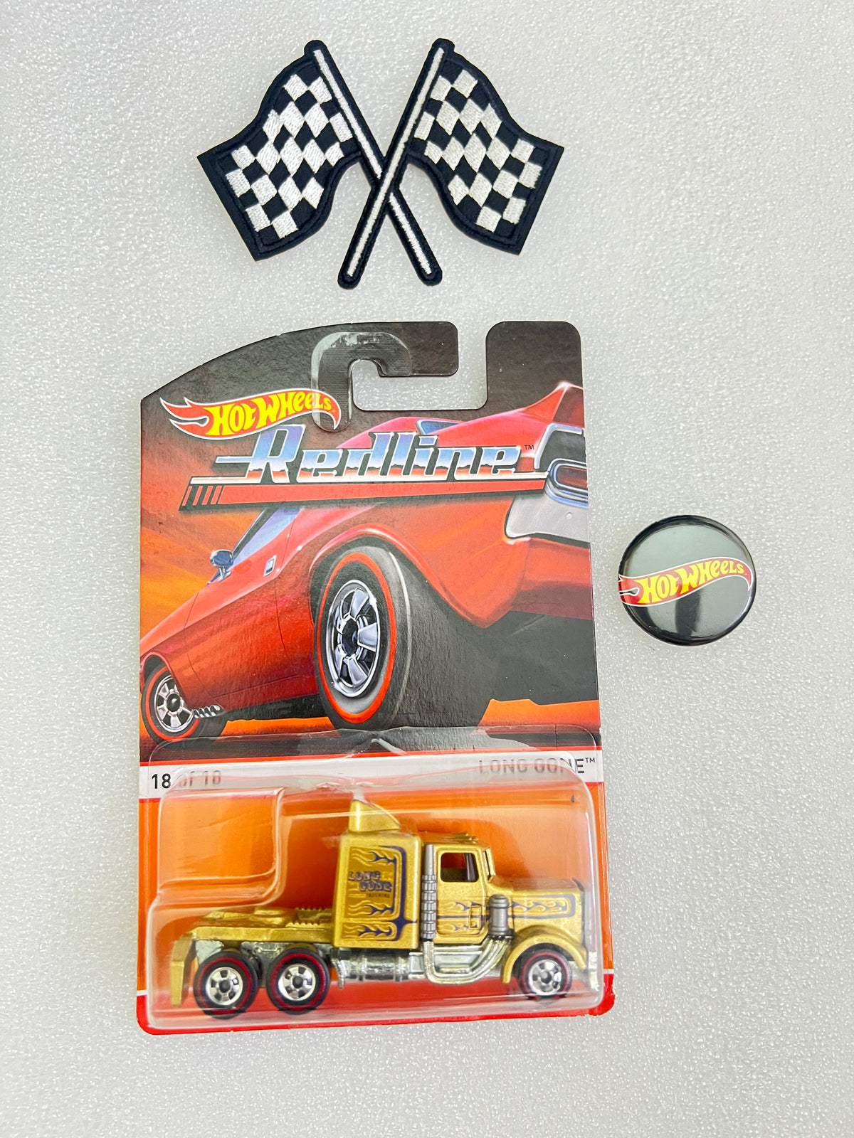 RLC - HOT WHEELS - RARE - LONG GONE - HEAVY CASTING - WITH BADGE AND PIN IN A PROTECTOR