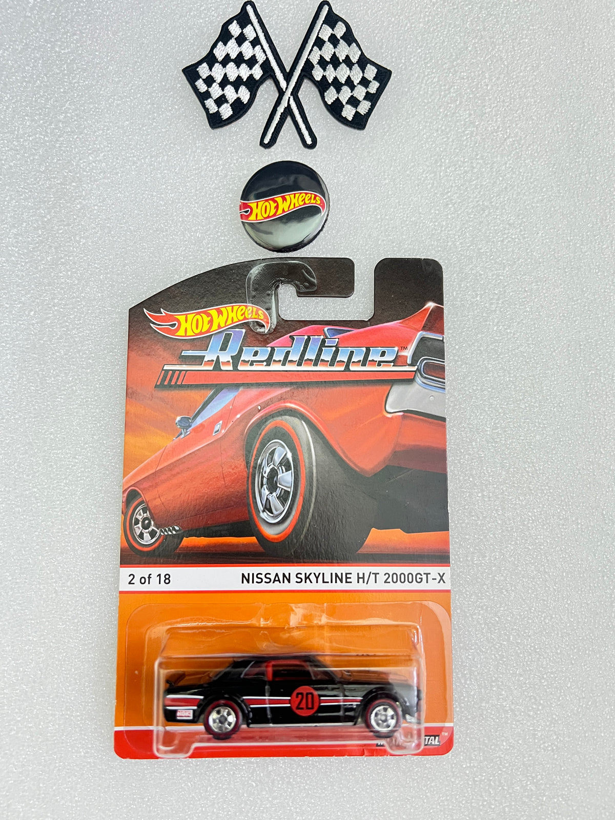 RLC - NISSAN SKYLINE H/T 2000GT-X - WITH BADGE AND PIN IN A PROTECTOR