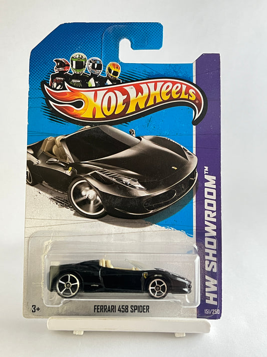 FERRARI 458 SPIDER - BLACK - ZX2 - Its Fun- Hot wheels - matchbox - diecast