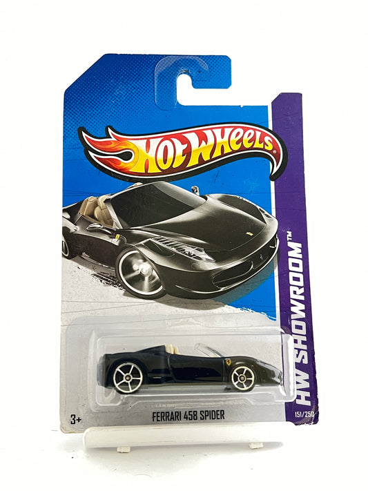 FERRARI 458 SPIDER - BLACK - Its Fun- Hot wheels - matchbox - diecast